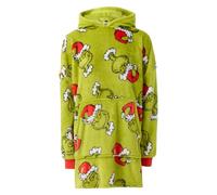 The Grinch Adults Oversized Wearable Blanket | Men & Womens Fleece Fluffy SANTA Hat Embroidered Christmas Hooded Pullover | Seasonal Heavyweight Hoodie Loungewear | Xmas Movie Merchandise Gift