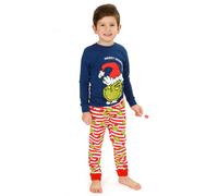 The Grinch Boys Blue Merry Grinchmas Long Sleeve Long Leg Pyjama Set - 7-8 Years