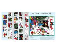 The Grinch Bright & Bold Advent Panel Fabric 100% Cotton 61x112cm Wide Cotton Fabric Panel Ideal for Crafts and Patchwork