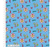 The Grinch Bright & Bold - Dr Seuss 100% Cotton 110cm Wide Christmas Fabric for Sewing, Crafting, Dressmaking, Patchwork