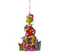 The Grinch By Jim Shore Grinch Present & Lights Hanging Ornament