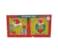 The Grinch Christmas 16 x Christmas Cards Multi-Pack Dr.Seuss The Grinch Card With 4 Design Xmas Stocking Filler.