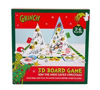 The Grinch Christmas Board Game. 2-6 Players. Grinch Themed Festive Family Games. 3D Board Game. Officially Licensed The Grinch Merchandise. Grinch Christmas Themed Board Games.
