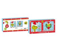 The Grinch Christmas Cards, Dr. Seuss 12 Pack, 2 Festive Designs with Envelopes Boxed Christmas Cards
