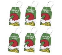 The Grinch Christmas Gift Tags 6 Pack Present Tags with Strings | Matching Gift Wrap in store