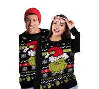 The Grinch Christmas Jumper Unisex Winter Knitted Pullover Sweatshirt Ugly Christmas Sweater Christmas for Men and Women Black
