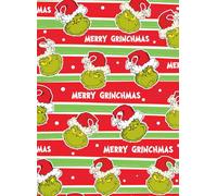 The Grinch Christmas Wrapping Paper Roll - 4 Metres Long Official Dr. Seuss Gift Wrap - Festive Wrapping Paper for Kids & Families