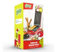 The Grinch™ Churro & Donut Maker, Red | 2-in-1 design for making churros and mini doughnuts, Non-stick plates, Interchangeable churro and doughnut cooking plates