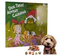 The Grinch Dog Treat Advent Calendar 275g - 24 Festive Treats for Dogs | Fun Holiday Countdown for Pets Over 12 Months, for Dogs