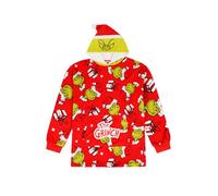 The Grinch Family Christmas Fully Lined Luxury Fleece Hoodie Oversized Blanket Hoody (S - 5-6 Years) Red