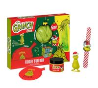 The Grinch Fidget Toy Box Set for Kids - Wind Up Grinch Figure, Snap Band, Whoopie Cushion, Slime Pots & Puzzle Cube Gift Set - Christmas Stocking Filler Toys for Children Ages 3+