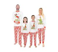 The Grinch Grinchmas Matching Family Christmas Long Pyjamas (16-18) White