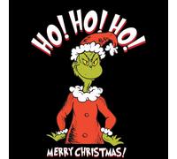 The Grinch Ho Ho Ho Smile Men's Christmas T-Shirt - Black - L