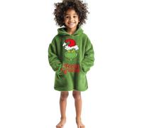The Grinch Hooded Oversized Blanket for Adults and Kids - One Size Unisex Gift for Men, Women and Kids - Soft and Wearable