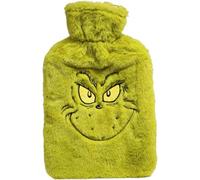The Grinch Hot Water Bottle with Soft Plush Cover | Leak-Proof Hot Water Bottle for Cozy Warmth | Hand Feet Warmer, Neck and Shoulder Pain Relief | Christmas Novelty Gift | Includes a Pamper Card