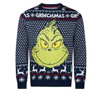 The Grinch Men’s Christmas Jumper | Festive Knitted Xmas Sweater | Navy or Black | 100% Acrylic | Sizes S-XXL