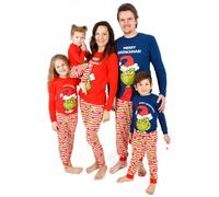 The Grinch Men's Adult Long Sleeve Long Leg Pyjama Set (Mens Blue) in Blue | Size: Medium The Grinch Blue M