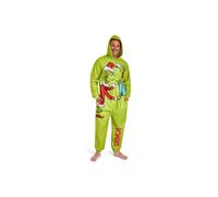 The Grinch Men's Coral Fleece Onesie in Green | Size: 2XL The Grinch Green 2XL