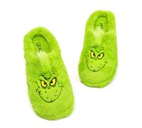 The Grinch Men's Embroided Face Adult Green Mule Slippers The Grinch Green One Size