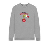 The Grinch Men's Merry Grinchmas Bauble Sweatshirt in Light Grey | Size: Large The Grinch Light Grey L