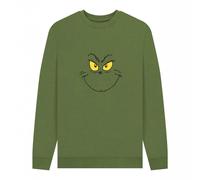 The Grinch Men's Smile Sweatshirt in Khaki | Size: Large The Grinch Khaki L