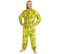 The Grinch Mens & Teenagers Fleece Onesie with Hood, Cosy Fleece Loungewear - Funny Gifts for Him (Green, S)