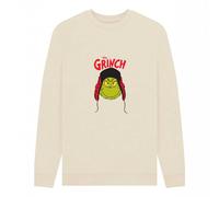 The Grinch Men's Winter Hat Sweatshirt in Cream | Size: Large The Grinch Cream L
