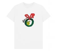 The Grinch Men's Wreath T-Shirt in White | Size: Large The Grinch White L
