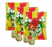 The Grinch Squashies Sweets Bulk - Pack of 3 x 120g Apple Flavour Sour Sweets Grinch Face Foam Candies with Topline Card. Great for Christmas Stocking Fillers, Secret Santa Gifts for Kids