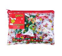 The Grinch Stationery Stationery Set with Pencils, Ruler, Erasers, Sharpener and Pencil Case - Christmas Stationery, Unisex - Pencil Case