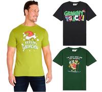 The Grinch T Shirts Men Teens 3 Pack Crew Neck T-Shirt Multipack Funny Christmas Festive Stocking Fillers Xmas Gifts for Him (2XL, Multi 3 Pack)