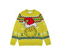The Grinch Unisex Green The Grinch In Santa Hat Christmas Jumper - Medium