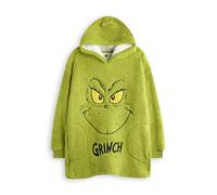 The Grinch Unisex Kids Green Embroided Face Blanket Hoodie (One Size)