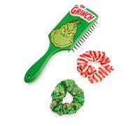 The Grinch Womens Multicoloured Character Face Hair Brush and Scrunchie Set (One Size)