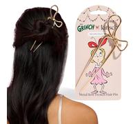 The Grinch x Kitsch Metal Bow French Hair Pin- Gold