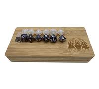 The Grinning Gargoyle RPG Character Organizer Case - DND Players Travel Box Includes Dice Storage and Rolling Tray Miniature Pencil Holder Bamboo with Magnetic Closure Amazing Dungeons Dragons Gift