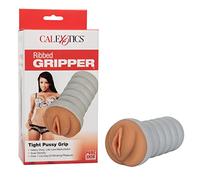 THE GRIPPER Calexotics Ribbed Tight Pussy Grip,1 Count,Brown