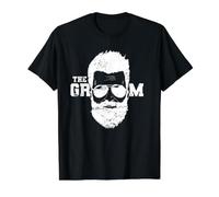 The Groom Beard Bachelor Value Graphic T-Shirt, Men, Black, XL