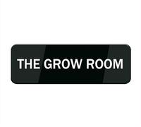 The Grow Room Sign For House (With Strong Adhesive Tape), 10" X 3" Premium Durable For Home & Office,Acrylic Signs For Front Door/Wall/Window, Clear And Easy To Read