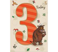 Gruffalo 3rd Birthday Card, Childrens Birthday Card For 3rd Birthday Celebration, Gruffalo Card For Kids, Officially Licensed Birthday Card