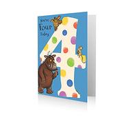 The Gruffalo, Age 4 , Happy 4th Birthday Card, Multi, 7 x 5, GR004