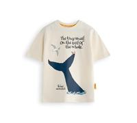 The Gruffalo & Friends The Snail & The Whale Boys T-Shirt | The Tiny Snail on The Tail Kids Storybook Graphic Tee in Tan | Julia Donaldson Story Tale Book Apparel Top | Childrens Merchandise Gift