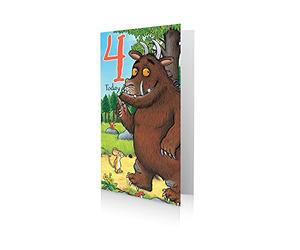 The Gruffalo GR021 "4th" Birthday Card,Multi,232x128mm