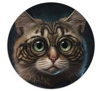 The Grumpy Cat Jigsaw Puzzles for Adults 1000 Piece Round Jigsaws 1000 Pieces for Adults Brain Teaser Game for Teenagers, Perfect 67.5x67.5cm