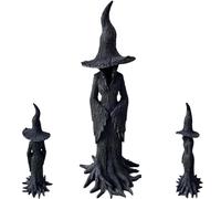 The Guardian of Your Home | The Enchanting Witch Statue, Hand-Painted Enchanting Witch Statue Tabletop Gothic Figurine, Spooky Halloween Decoration for Indoor Outdoor