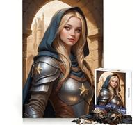 The GuardianFemale Knight in Armor 1000 Piece Jigsaw Puzzle for Teenagers Reason Skill Toy Stress Free Exact Cut Lovely Present (38x26cm)