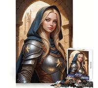 The GuardianFemale Knight in Armor Jigsaw Puzzle for Teenagers 1000 Pieces Cognitive Toy Quiet Hobby Premium Edge (50x75cm)