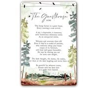 The Guest House Poem Metal Tin Sign by Rumi Quotes Poster Living Room Prints Wall Artwork Decor Pictures for Bedroom Painting Bathroom Decorations for Office 12x16 Inch