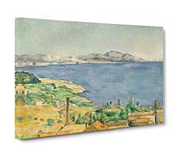 The Gulf Of Marseilles By Paul Cezanne Canvas Print | Gallery Wrapped 30mm Frame Wall Art | 30x20 inches | Ready to Hang | Impressionist Picture | Living Room Bedroom Lounge Office