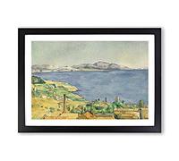 The Gulf of Marseilles by Paul Cezanne Framed Print | A2 Black Framed Wall Art | Ready to Hang | Modern Historical Picture | Living Room Bedroom Lounge Office